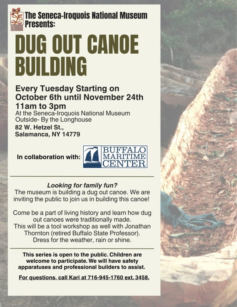 Dug Out Canoe Building at the Seneca-Iroquois National Museum