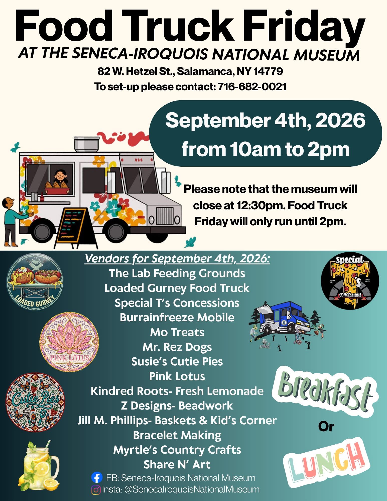 Food Truck Friday at the Seneca Iroquois Museum in Salamanca, NY at the Allegany Territory