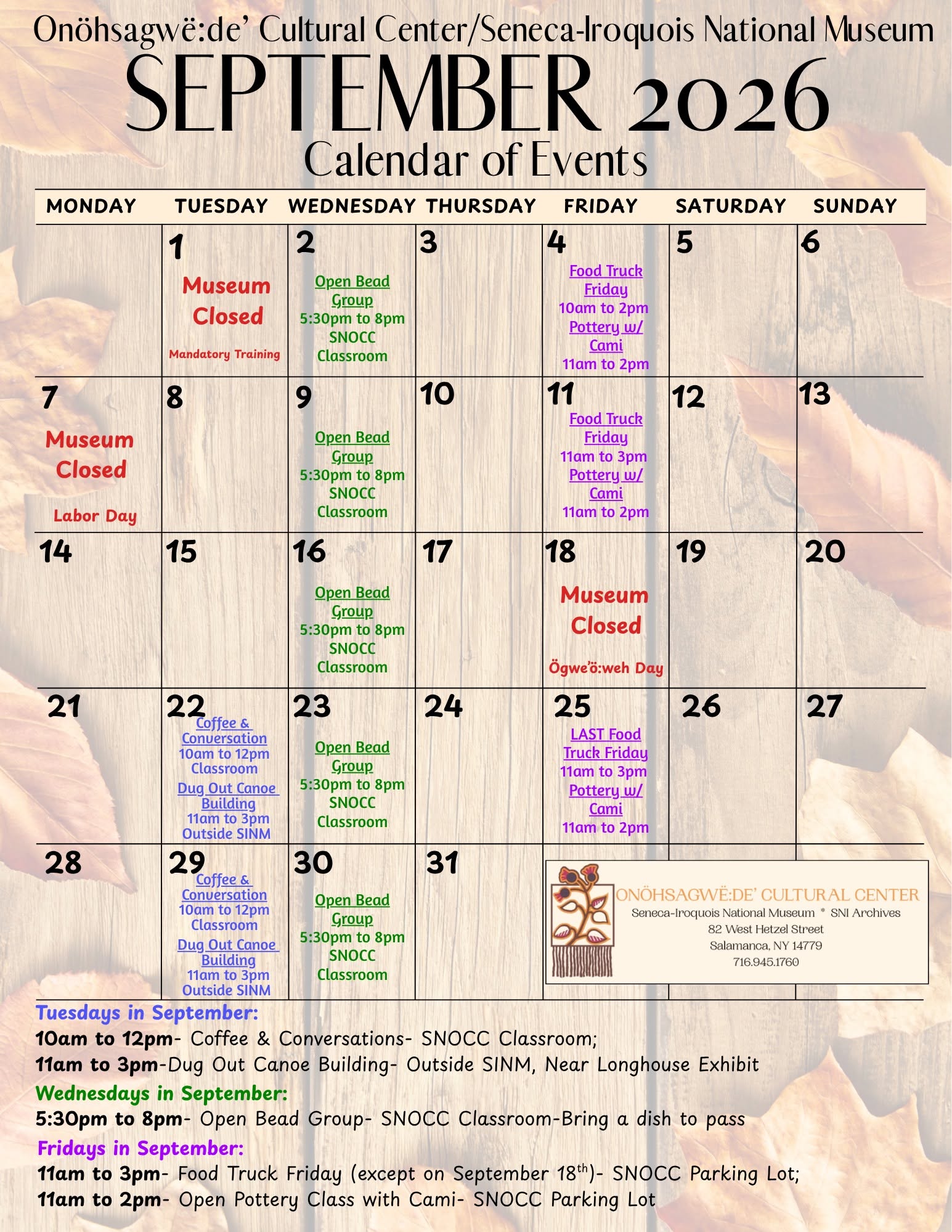Things to do in september in allegany, ny